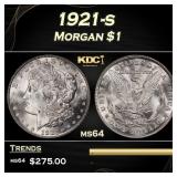 1921-s Morgan Dollar $1 Grades ms64