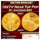 1927-p Gold St. Gaudens Double Eagle Near Top Pop