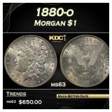 1880-o Morgan Dollar $1 Grades ms63