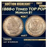 1888-o Morgan Dollar Toned TOP POP $1 ms67 SEGS
