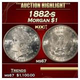1882-s Morgan Dollar $1 ms67 SEGS