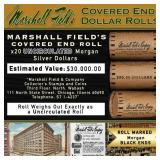 MARSHALL FIELDS RARE UNC Black Lvl 20 Coin Morgan