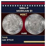 1884-p Morgan Dollar $1 Grades ms66