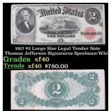 1896 $1 large size Silver Certificate Martha & Geo