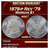 1878-p Rev '79 Morgan Dollar $1 ms66 pl SEGS