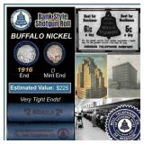 Buffalo Nickel Shotgun Roll in Old Bank Style 'Bel