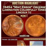 PCGS 1945-s *Mint Error* Obverse Lamination Lincol