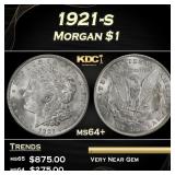 1921-s Morgan Dollar $1 Grades ms64+