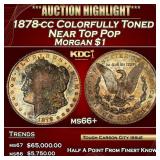 1878-cc Morgan Dollar Colorfully Toned Near Top Po