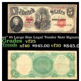 1907 $5 Large Size Legal Tender Note 'WoodChopper'