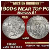 1900-s Morgan Dollar Near Top Pop $1 ms66 SEGS