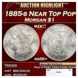 1885-s Morgan Dollar Near Top Pop $1 ms66+ SEGS