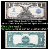 1891 $1 large size Silver Certificate Martha Washi