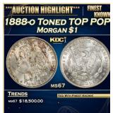 1888-o Morgan Dollar Toned TOP POP $1 ms67 SEGS