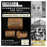 Rare A+ Level GIMBLES 10 Coin Peace UNC Dollar $1
