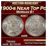 1900-s Morgan Dollar Near Top Pop $1 ms66 SEGS