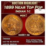 1899 Indian Cent Near Top Pop 1c ms66+ rb SEGS