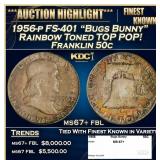 1956-p FS-401 'Bugs Bunny' Franklin Half Dollar Ra