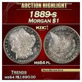 1889-s Morgan Dollar $1 ms64 pl SEGS