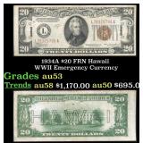 1934A $20 FRN Hawaii WWII Emergency Currency Grade