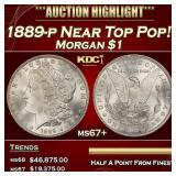 1889-p Morgan Dollar Near Top Pop! $1 ms67+ SEGS