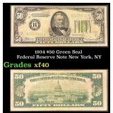 1934 $50 Green Seal Federal Reserve Note New York,