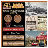 Lincoln Wheat Cent 1c Mixed Roll Orig Brandt McDon