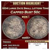 1834 Large Date Small Letters Capped Bust Half Dol