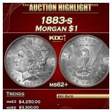 1883-s Morgan Dollar $1 ms62+ USCG