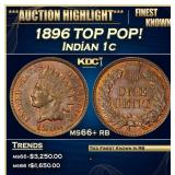 1896 Indian Cent TOP POP! 1c ms66+ rb SEGS