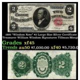1891 $2 Large Size Silver Certificate "Windom Note
