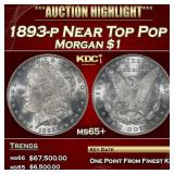 1893-p Morgan Dollar Near Top Pop $1 ms65+ SEGS