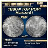 1880-p Morgan Dollar TOP POP! $1 ms67 SEGS