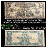 1899 $2 Large Size Silver Certificate "Mini-Portho