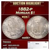 1882-p Morgan Dollar $1 ms66+ SEGS