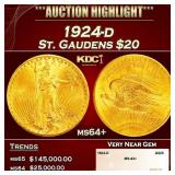 1924-d Gold St. Gaudens Double Eagle $20 ms64+ SEG