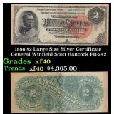 1886 $2 Large Size Silver Certificate General Winf