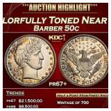 1912 Proof Barber Half Dollars Colorfully Toned Ne