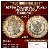 1878-s Morgan Dollar Colorfully Toned Near Top Pop