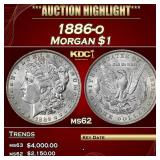 1886-o Morgan Dollar $1 ms62 USCG