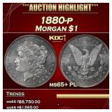 1880-p Morgan Dollar $1 ms65+ PL SEGS