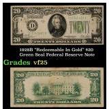 1928B $20 Green Seal Federal Reserve Note "Redeema
