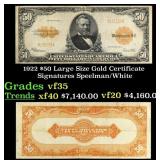 1922 $50 Large Size Gold Certificate Grades vf++ S