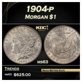 1904-p Morgan Dollar $1 Grades ms63