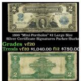 1899 $2 Large Size Silver Certificate "Mini-Portho