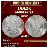 1884-s Morgan Dollar $1 ms62+ USCG