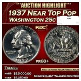 1937 Proof Washington Quarter Near Top Pop 25c pr6