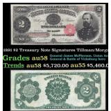 1891 $2 Treasury Note Grades Choice AU/BU Slider S