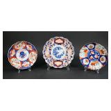 3 Imari Japanese Porcelain Plates