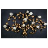 Gilt Metal Floral Sconce